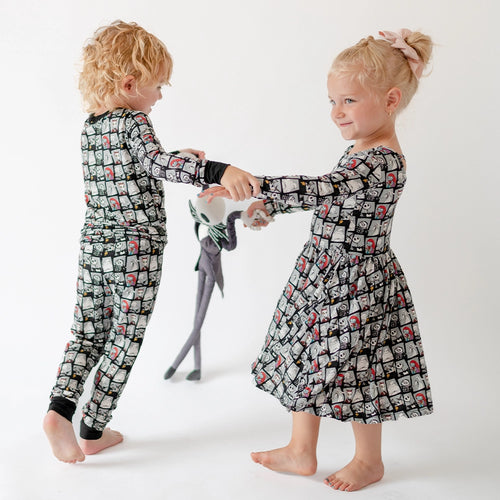 King of Halloween Town Kids Bamboo Long Sleeves Dress