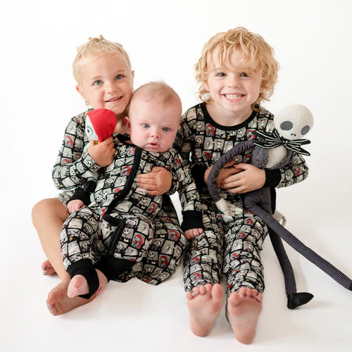 King of Halloween Town Baby Bamboo Zipper Romper Pajamas