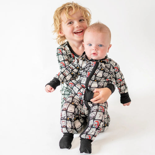 King of Halloween Town Baby Bamboo Zipper Romper Pajamas