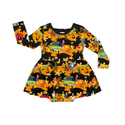 Mystery Adventure Great Dane Dog Twirl Dress With Bodysuit