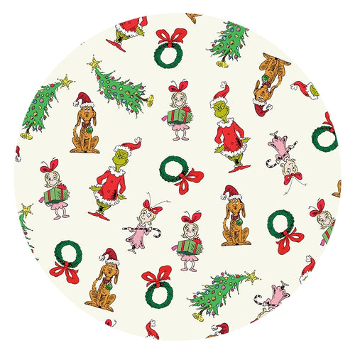 Christmas Green Face Pals and Tree Baby Bamboo Zipper Romper Pajamas