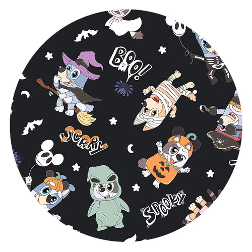 Halloween Pumpkin Pup Parade Baby Bamboo Zipper Romper Pajamas