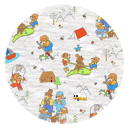 Father's & Mother's Day Bear Family Green Baby Bamboo Zipper Romper Pajamas