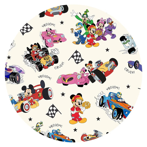 Mouse and Friends Cheerful Truck Ride Game Baby Bamboo Zipper Romper Pajamas