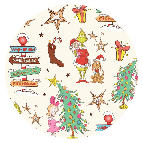 Christmas Green Face Wonderland Kids Bamboo Two-Piece Pajama Set