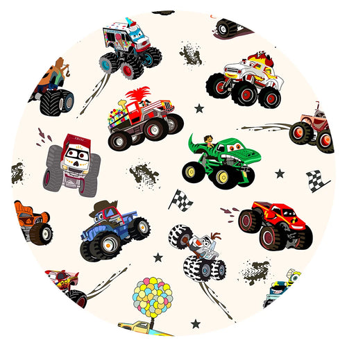 Big Wheel Truck Adventure Green Bamboo Family Matching Pajamas