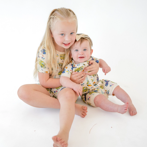 Magic Adventure School Bus Kids Bamboo Short Two-Piece Pajama Set