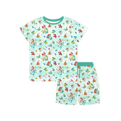 Mermaid Ocean Life Bamboo Family Matching Pajamas