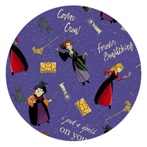 Halloween Witch Sisters Smell Children Bamboo Purple Family Matching Pajamas