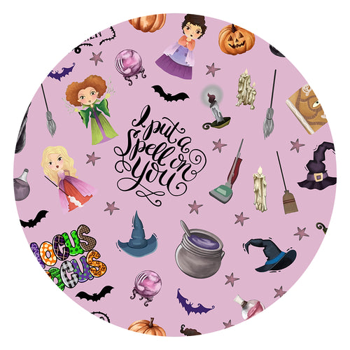 Halloween Witch Sisters Smell Children Purple Baby Bamboo Zipper Romper Pajamas