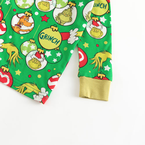 Christmas Sale Green Guy Heart Two-Piece Bamboo Viscose Pajama Set