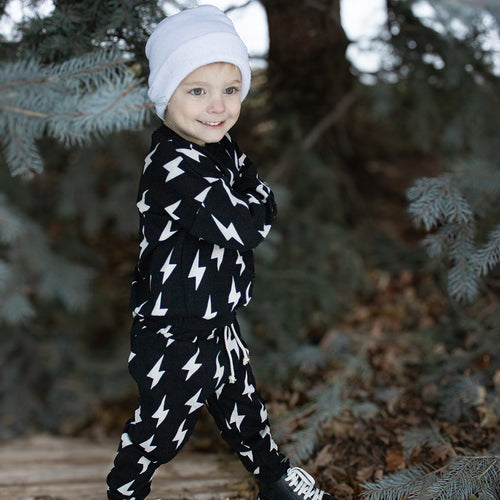 White Lightning Kids Bubble Long Sleeve 2 Pieces Set