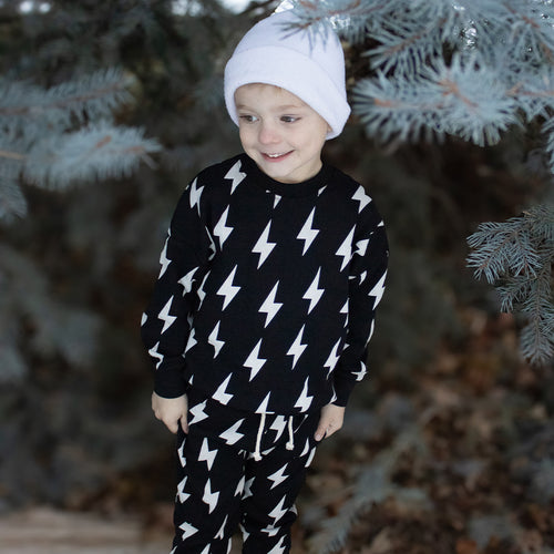 White Lightning Kids Bubble Long Sleeve 2 Pieces Set