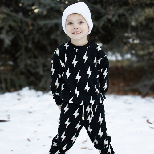 White Lightning Kids Bubble Long Sleeve 2 Pieces Set