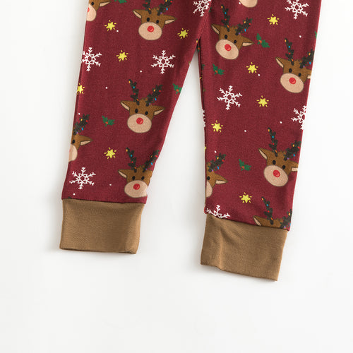 Christmas Sale Holiday Reindeer Two Piece Bamboo Pajamas