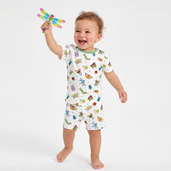 Little Garden Insects Adventure Kids Bamboo Short Two-Piece Pajama Set