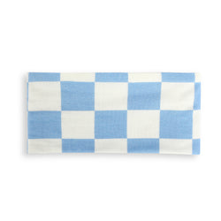 Blue Checkerboard Print Headband