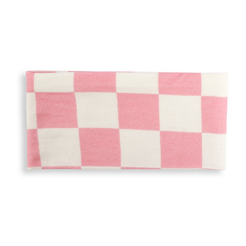 Checkered Headband in Pink