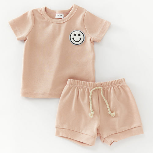 Smiley Face Black Color Shorts Set | Various Colours