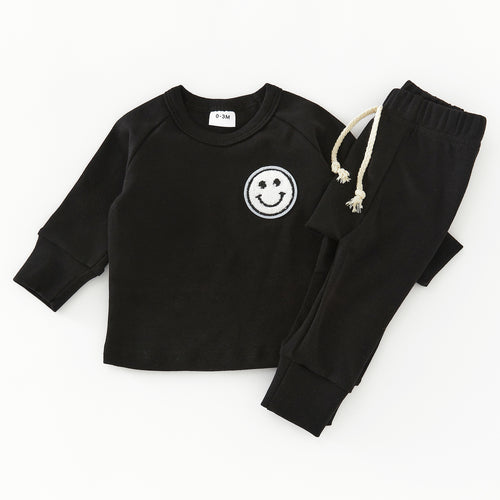 Boys Smiley Graphic Tee And Joggers Set | Various Colours