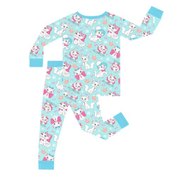 FancyPrince Crown Bow Cat Kid Bamboo Two-Piece Pajama Set