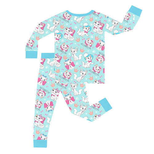 FancyPrince Crown Bow Cat Kid Bamboo Two-Piece Pajama Set