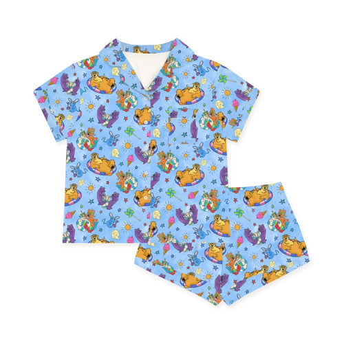 Bear Summer Beach Bamboo Family Matching Pajamas