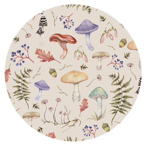 Mushroom Magic Meadow Adventure Bamboo Zipper Romper Pajamas