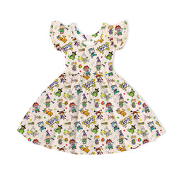 Naughty Diaper Family Kids Bamboo Short Sleeves Dress