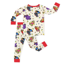 سباق Car Cartoon Kids Bamboo Short Pajama Set