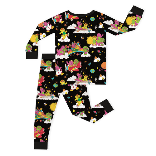 سباق Car Cartoon Kids Bamboo Short Pajama Set