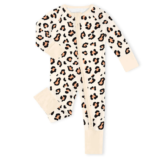 Wild Sweetness Ivory Bamboo Zipper Romper Pajamas