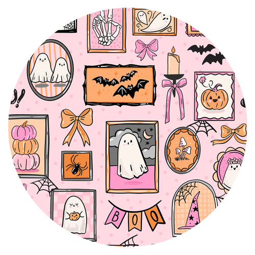 Halloween Pink Spooky Gallery Bamboo Zipper Romper Pajamas