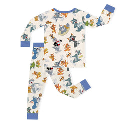 سباق Car Cartoon Kids Bamboo Short Pajama Set
