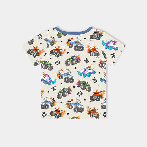 Monster Truck Kids Bamboo Short Top T-shirt