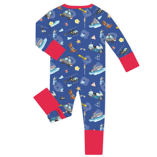 Paws on Patrol Red Bamboo Zipper Romper Pajamas