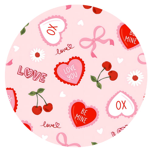 Sweetheart Cherry Hearts Kids Bamboo Two-Piece Pajama Set