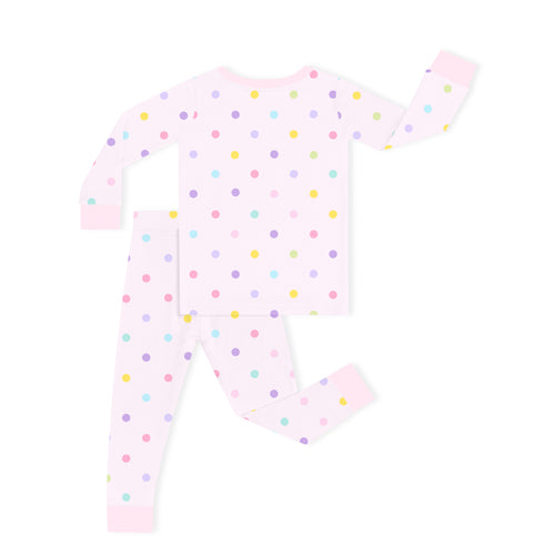 Pastel Dot Dreams Kids Bamboo Two-Piece Pajama Set