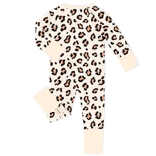 Wild Sweetness Ivory Bamboo Zipper Romper Pajamas