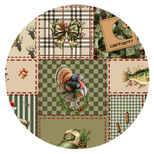 Christmas Cabin Patchwork Kids Bamboo Two-Piece Pajama Set