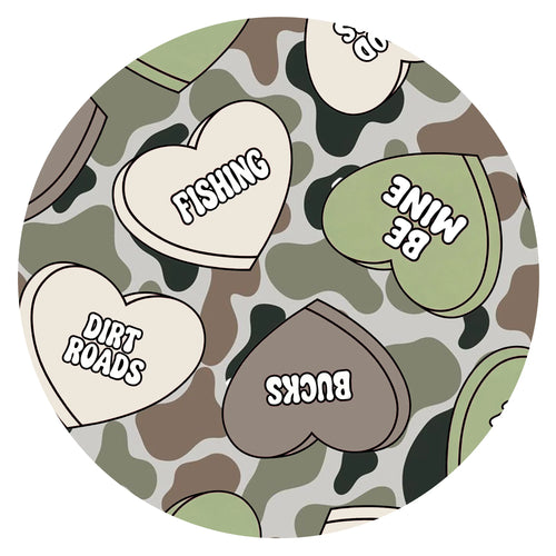 Country Camo Hearts Bamboo Zipper Romper Pajamas