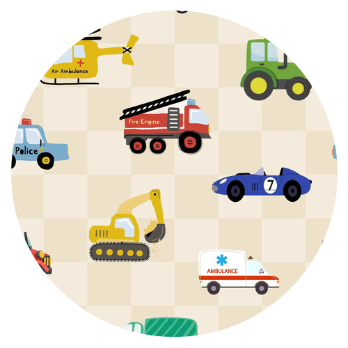 City Helpers Rescue Vehicles Bamboo Zipper Romper Pajamas