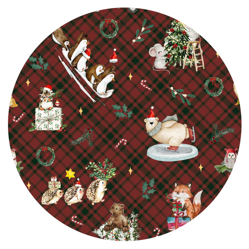 Holly Jolly Check Bamboo Zipper Romper Pajamas