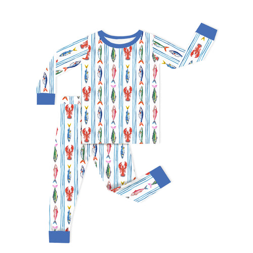 Coastal Catch Kids Bamboo Two-Piece Pajama Set
