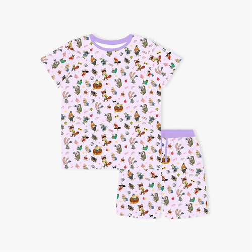 Crazy Zoo Dad&Me Bamboo Family Short Matching Pajamas