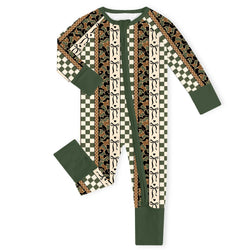 Coquette Forest Camo Bamboo Zipper Romper Pajamas