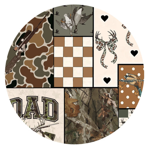 Dad Hunter Patchwork Bamboo Zipper Romper Pajamas
