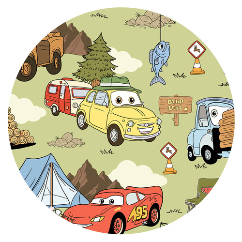 Summer Forest Camping Cars Kids Two-Piece Pajama Set