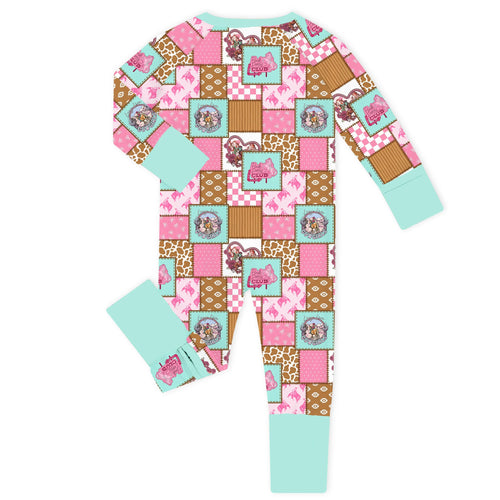 Pink Pony Club Bamboo Zipper Romper Pajamas