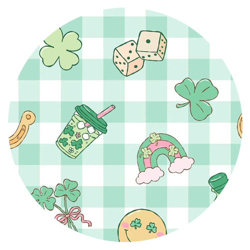 Lucky Charm Gingham Bamboo Zipper Romper Pajamas